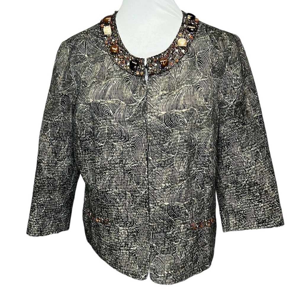 Chico’s Beaded Neck Blazer
